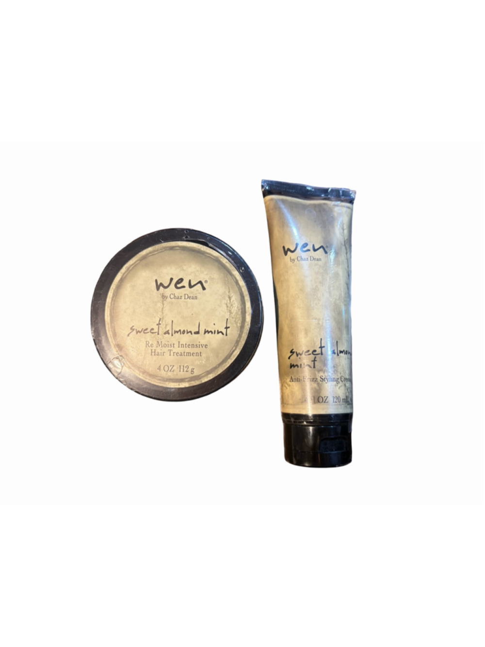 WEN by Chaz Dean Sweet Almond Mint Hair Treatment & Anti-Frizz Styling Cream Set